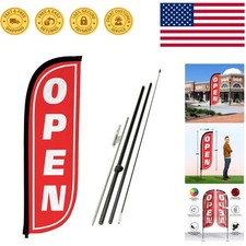 Set Bandiera Piuma Portatile 7FT - Accattivante Soluzione Pubblicitaria Rossa e Bianca