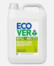 Ecover Washing Up Liquid Refill, Lemon & Aloe Vera, 5L 3.00 per litre