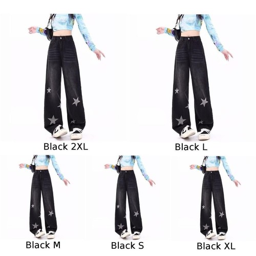Süße und bequeme Damen High Waist lockere gerade Hose mit Sternen - Bild 9 von 32