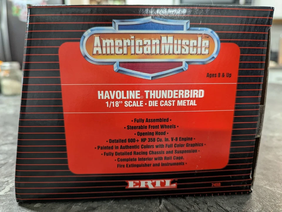 De colección Ertl American Muscle Davey Allison #28 Havoline Thunderbird 1/18 Diecast  Foto 4 de 4