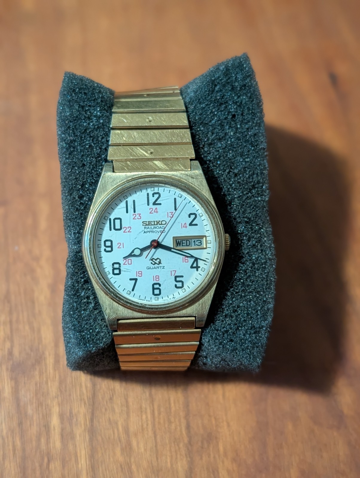 Vintage Seiko Quartz Railroad Approved Men’s Wristwatch 6923-7039 Gold