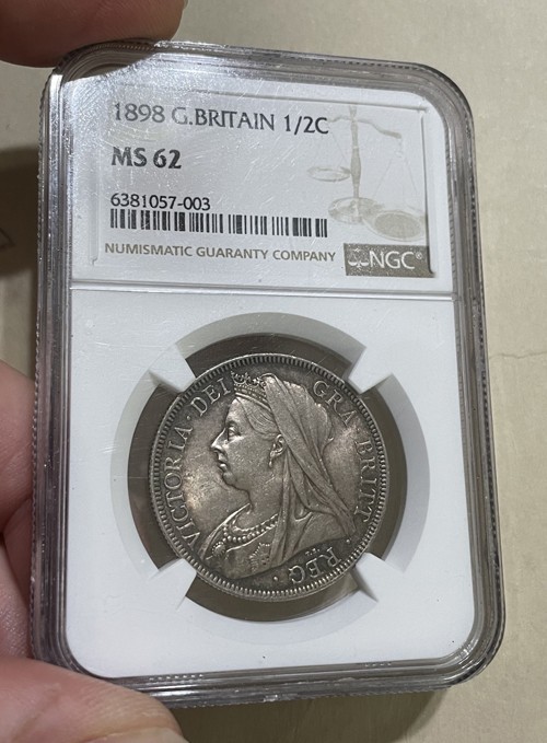 Great Britain - 1898 Silver Half Crown (NGC MS 62) - Nice
