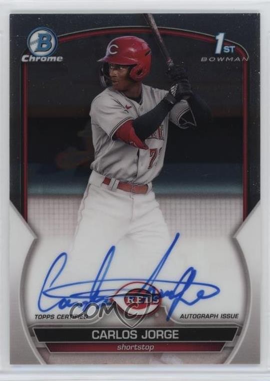 2023 Bowman Chrome Prospect Auto Carlos Jorge #CPA-CJ Auto s1i