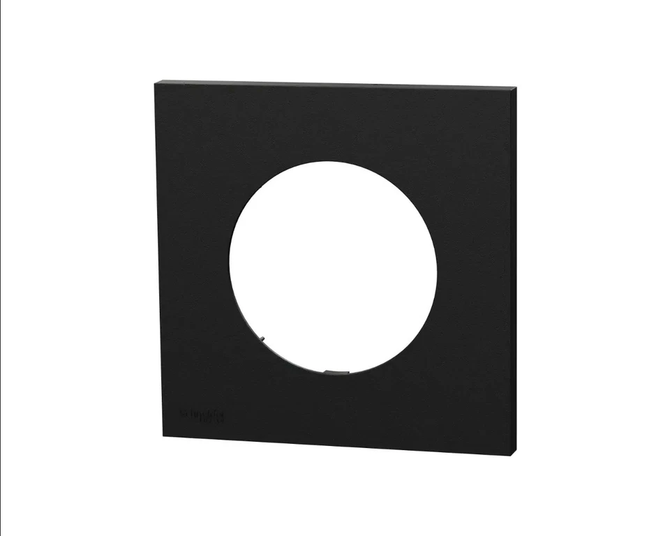 SCHNEIDER ELECTRIC Plaque de finition simple Noir onyx Schneider Odace