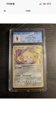 CGC 9 Jirachi Amazing Rare Holo 119/185 Vivid Voltage Pokemon TCG Eng 2020
