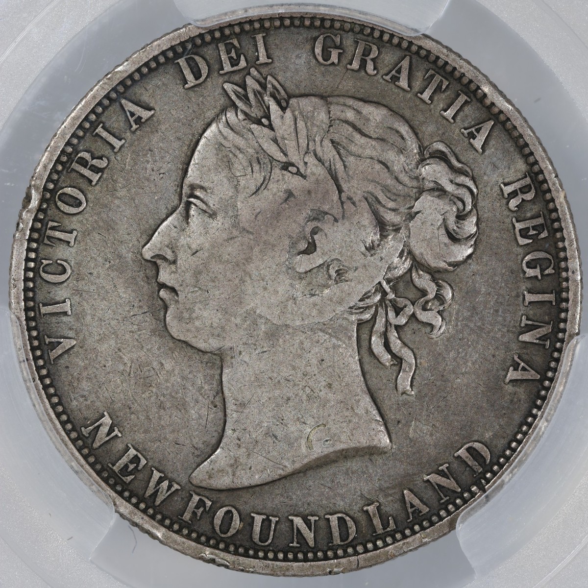 1882 Newfoundland (Queen Victoria) 50 Cents - 92.5% Silver - PCGS