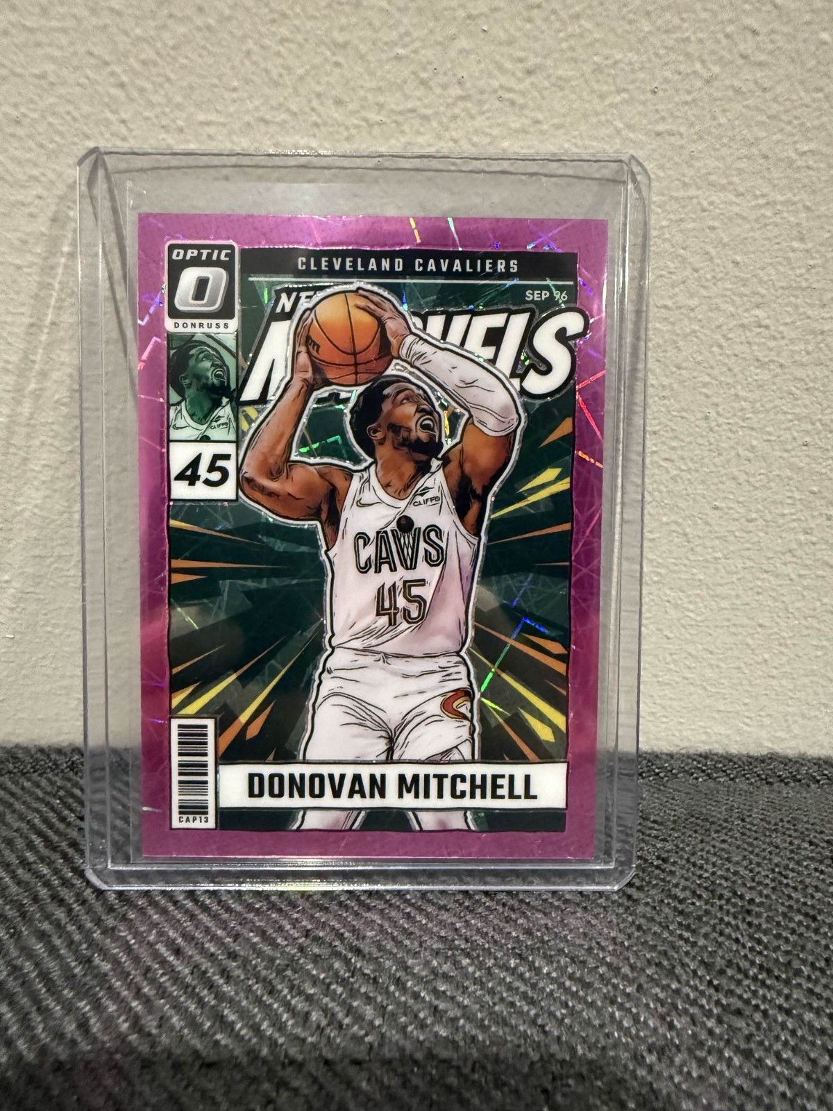 2024-25 Panini Donruss Optic Donovan Mitchell #13 Pink Net Marvels Cavaliers /79