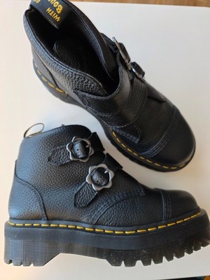 NEU - DR. MARTENS -  DEVON FLWR - QUAD RETRO - Black - EU 42, UK 8, US 10