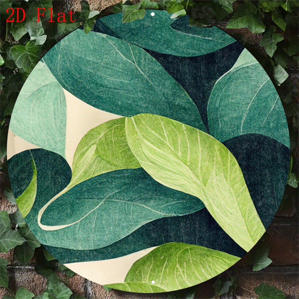 Tropical Monstera Leaf Metal Wall Decor Vintage Plant Poster