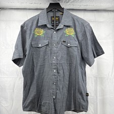 Howler Bros Austin City Limits ACL Yellow Rose Pearl Snap Shirt Medium Gaucho