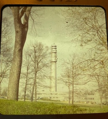 Vintage Glass Super Slide ITT Building New Jersey