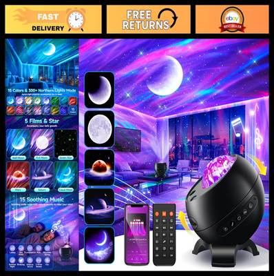 Galaxy Light Projector with 300+ Modes, 5 Films & Bluetooth - Star Ceiling Decor