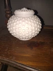 Vintage White Milk Glass Hobnail Lamp Shade Globe 3-1/4" Fitter Ceiling Fixture