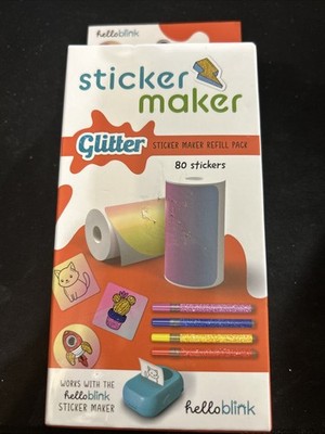 Hello Blink Glitter 80 Count Art and Design Maker Sticker Maker Refill Pack 7A
