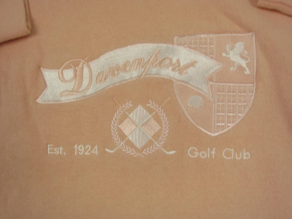 Sudadera Camp David De Colección Para Hombres Mediana Naranja Club de Golf Polar Hecha en EE. UU. Foto 3 de 4