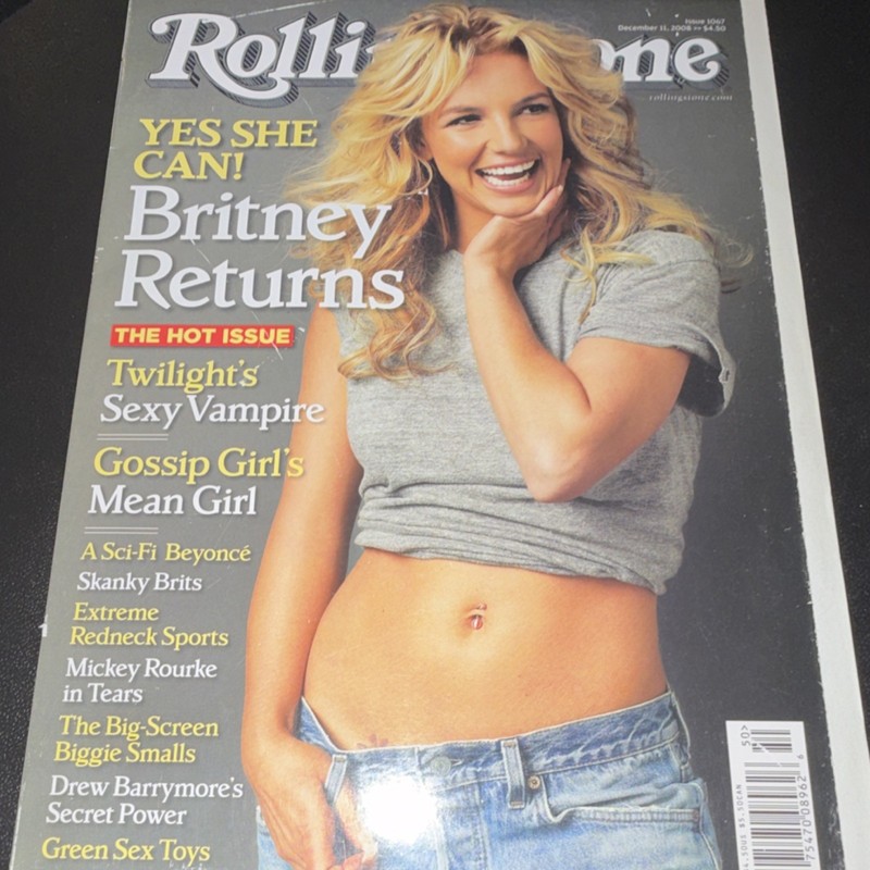 Rolling Stone Magazine - December  11, 2008 Britney Spears