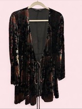 ZARA Woman Premium Denim Floral Kimono Jacket...