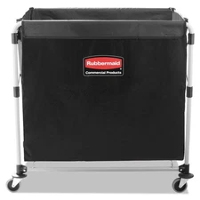 Rubbermaid Commercial 1881750 9.96 cu ft. Collapsible X-Cart - Black/Silver New