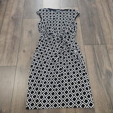 Lauren Ralph Lauren black and white geometric print sheath dress Size 10