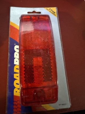 Roadpro Lights Lenses RP-46872 Turtleback Red Sealed Light/6 .in X2 .in