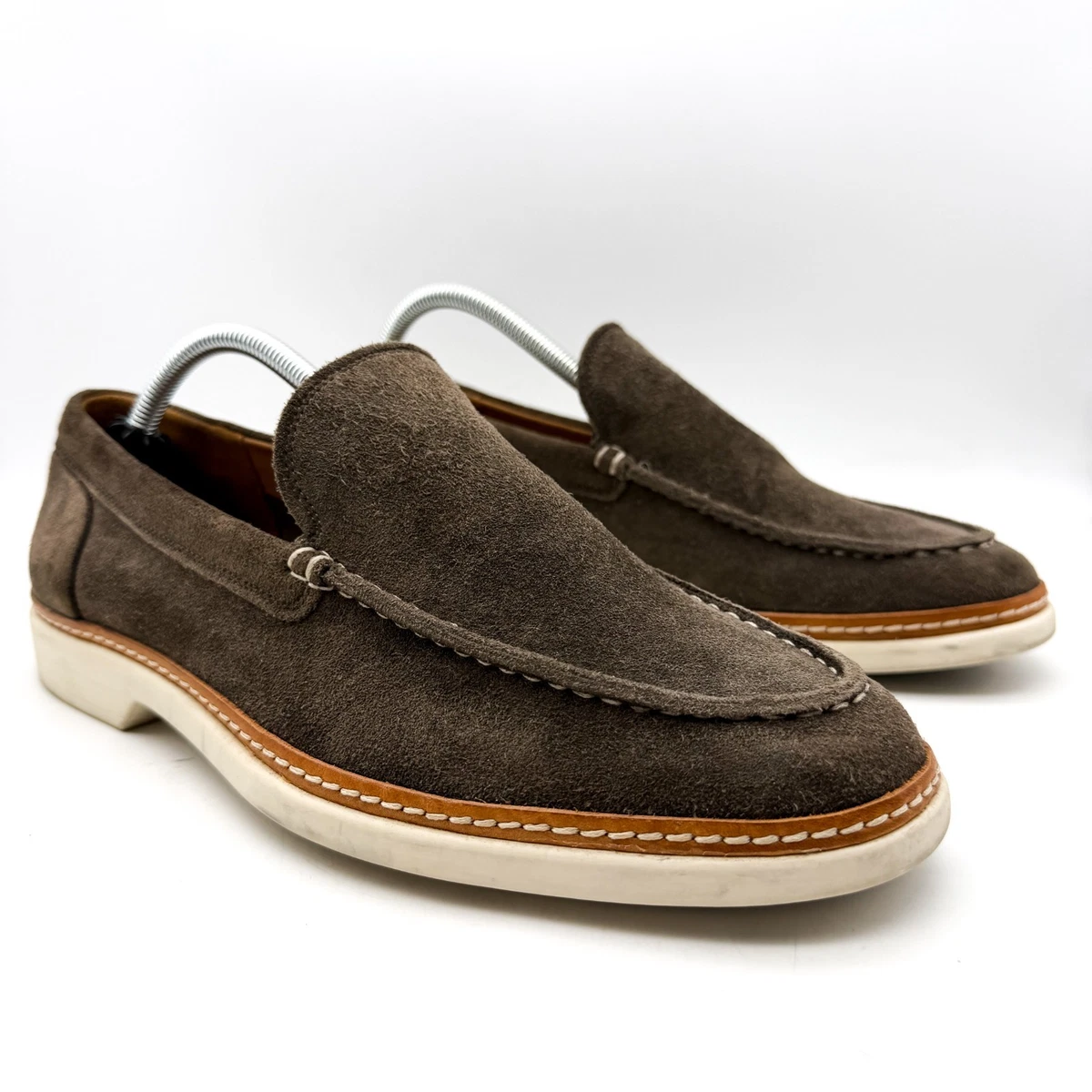 Allen Edmonds Denali Loafers Mens 8 D Blue Suede Moc Toe Slip On 6329 Allen Edmonds Blue Casual Shoes for Men for sale | eBay main image 2