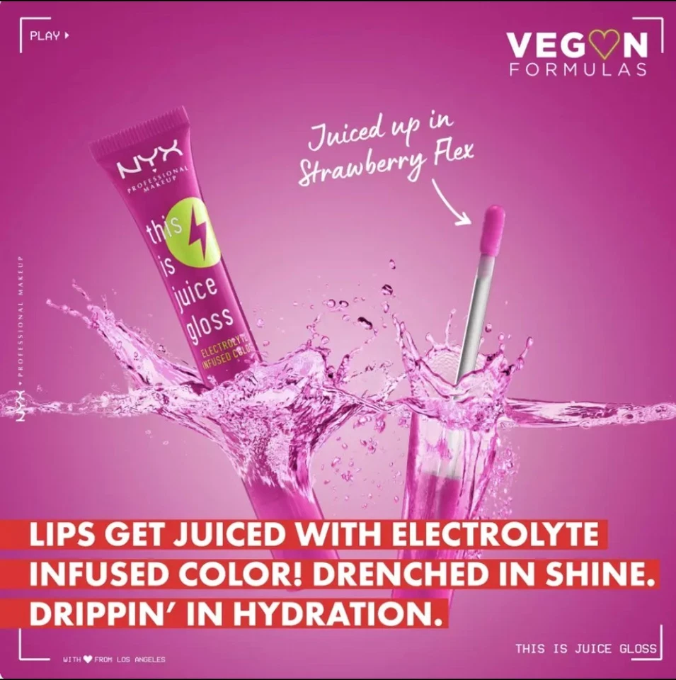 NYX This Is Juice Gloss Strawberry 0.33Oz Each. Set of 3 - Image 4 of 4