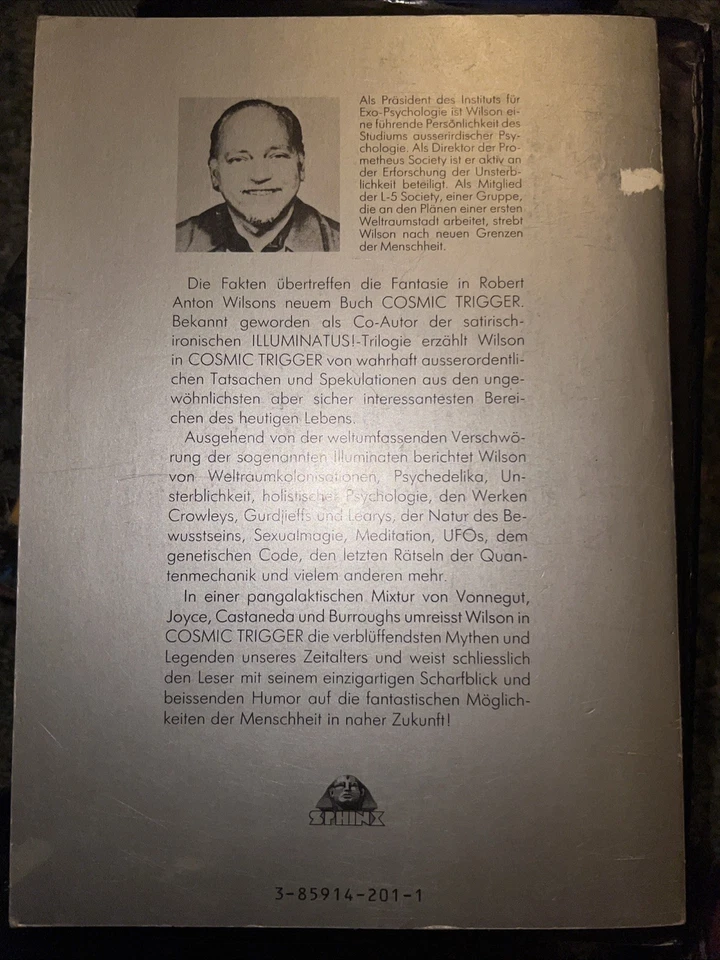 Cosmic Trigger - Robert Anton Wilson 1979 Sphinx. Vintage - Image 2 of 2