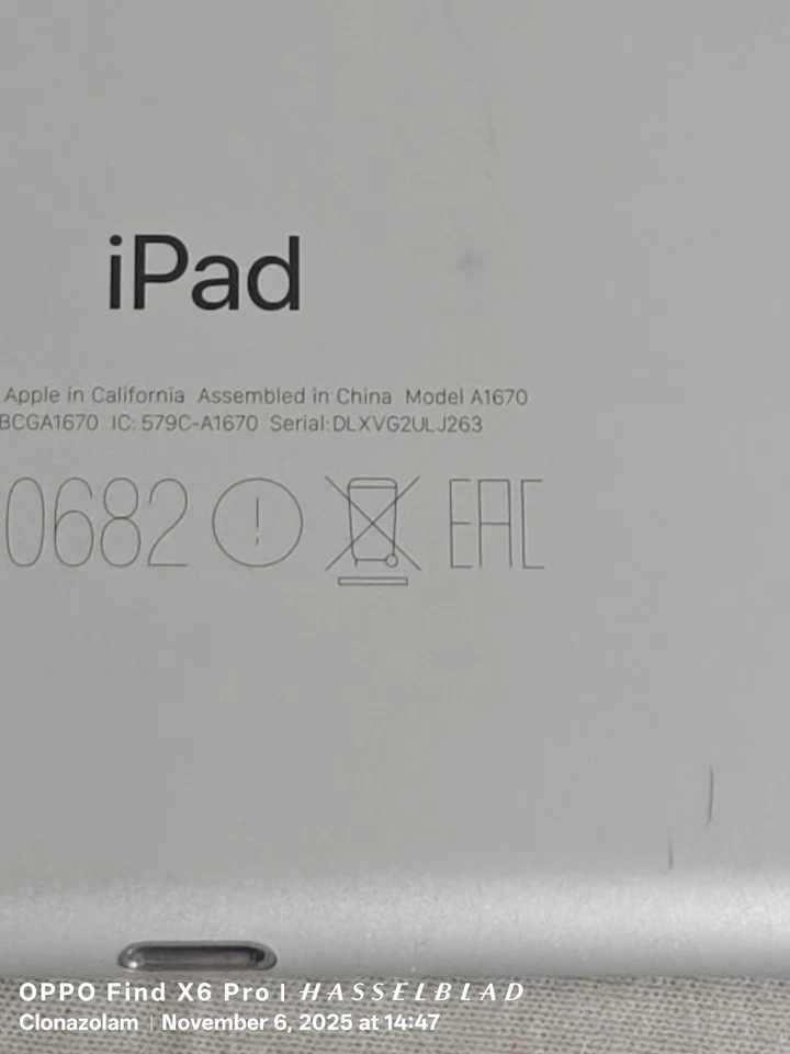 Apple iPad Pro 12 9 2. Gen A1670 64GB Wifi Silber Defekt und gesperrt - Bild 3 von 3