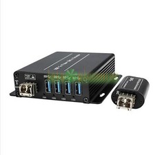 1PCS 4 Channel USB 3.0 over Fiber Optic Extender Duplex LC Port New