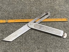 Vintage Stanley No. 18 Sliding Eureka Flush T Bevel Square 8" Blade Pat 7-14-08