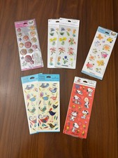 Vintage Hallmark Stickeroni Sticker Lot Snoopy Peanuts Flowers Birds Sealed NOS
