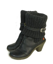 ART Stiefelette Boots Bootie Stiefelette Schwarz Strickstulpen Gr. EUR 38