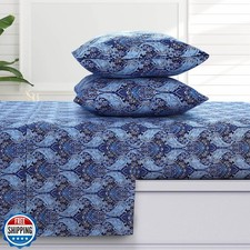 Tribeca Living Ultra Soft Turkish Cotton Flannel Twin Sheet Set with Extra De