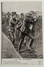 Belgium WW1 Patriotic Postcard King Albert I In The Trenches Guerre 1914-1915