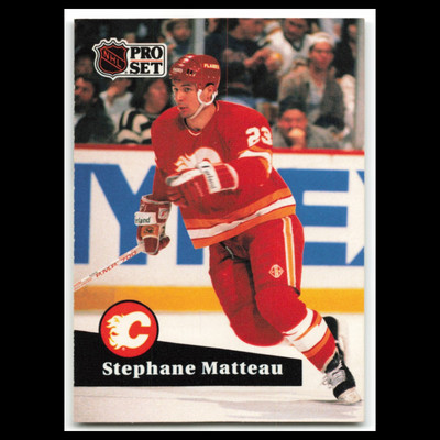 Stephane Matteau #27 1991 Pro Set Calgary Flames Hockey Card NHL NM