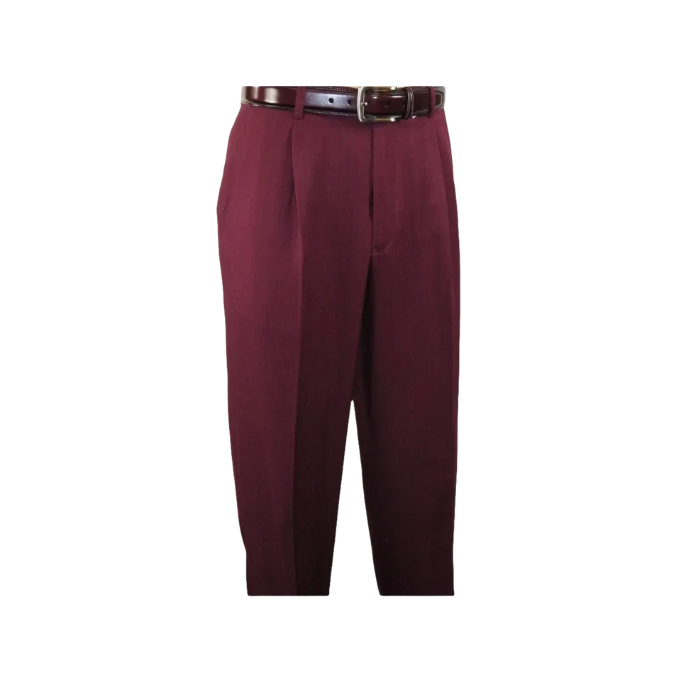 Traje de ocio para caminar de 2 piezas para hombre mangas cortas de DREAMS 256-06 borgoña lisa Foto 2 de 4