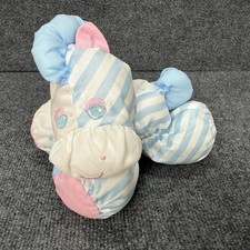 Vtg Fisher Price Sleepytime Puffalump Zebra Pony 1991 Plush 8 Blue Stripes READ