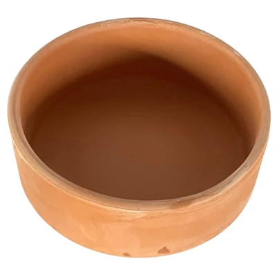 LE TERRECOTTE DI FABIO CASSIANO Ciotola Fioraio in Terracotta con Piedino - Misura Diametro 14 cm Altezza 5.5 cm