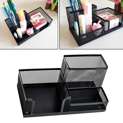 Portable Mesh Desk Organizer Desktop Supply Pen Holder Office Home