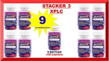 Stacker 3 XPLC Herbal Dietary Supplement Fresh Lot 20ct/Bottle (Lot of 9) = 180