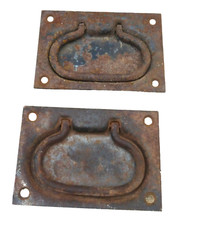 2x Truhengriff alt Griff Eisengriff 🍀 rostig Truhe Truhengriffe Beschlag Kiste