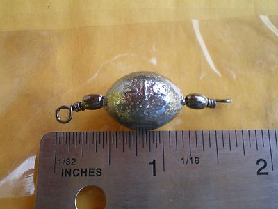 10 PCS. BLACK SWIVEL EGG SINKERS 3/4 OZ. GOOD QUALITY ''STRIPER''