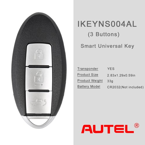 Autel IKEYNS003AL IKey Universal Smart Key 3 Buttons For Nissan Premium Style - Picture 2 of 6