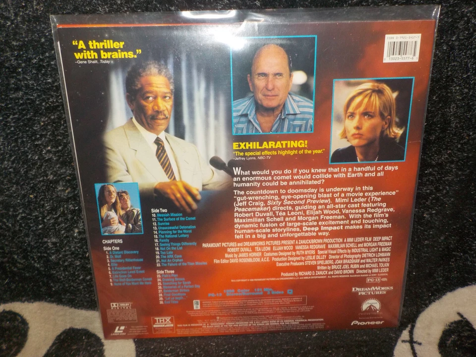 Deep Impact Widescreen Laserdisc LD Morgan Freeman Robert Duvall Free Ship $50 Foto 2 de 2