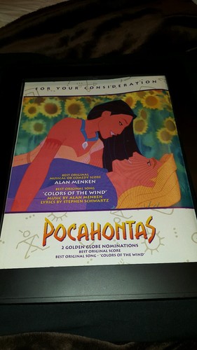 Pocahontas Disney Rare Original Golden Globes Promo Poster Ad Framed #2