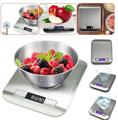 Lcd Digital KITCHEN SCALES Electronic Cooking Food Weigh Measuring Scale 1g-10kg