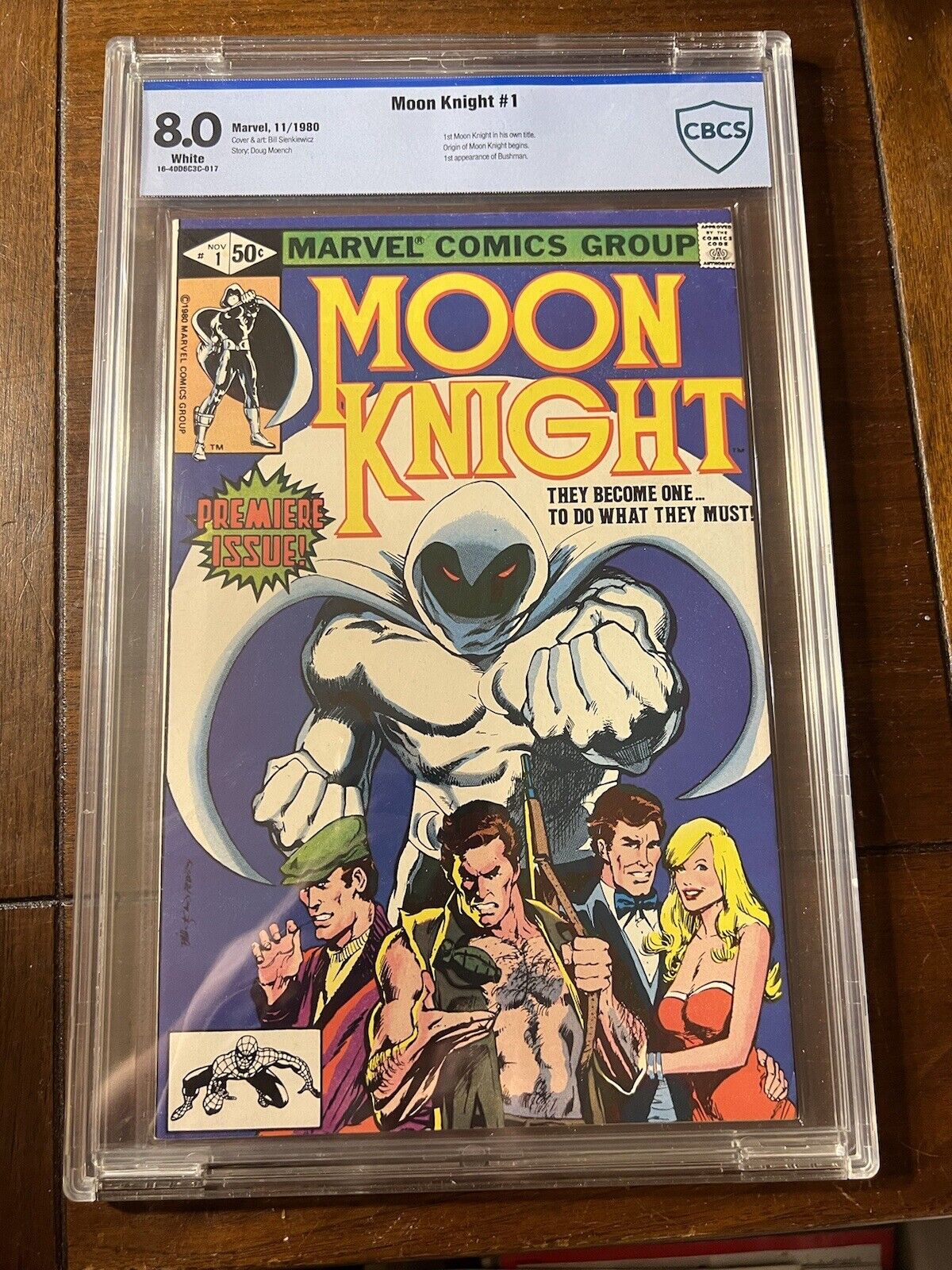 MOON KNIGHT #1 11/80 CBCS 8.0 WHITE  - FIRST SERIES FIRST ISSUE.  CHEAP SLAB!
