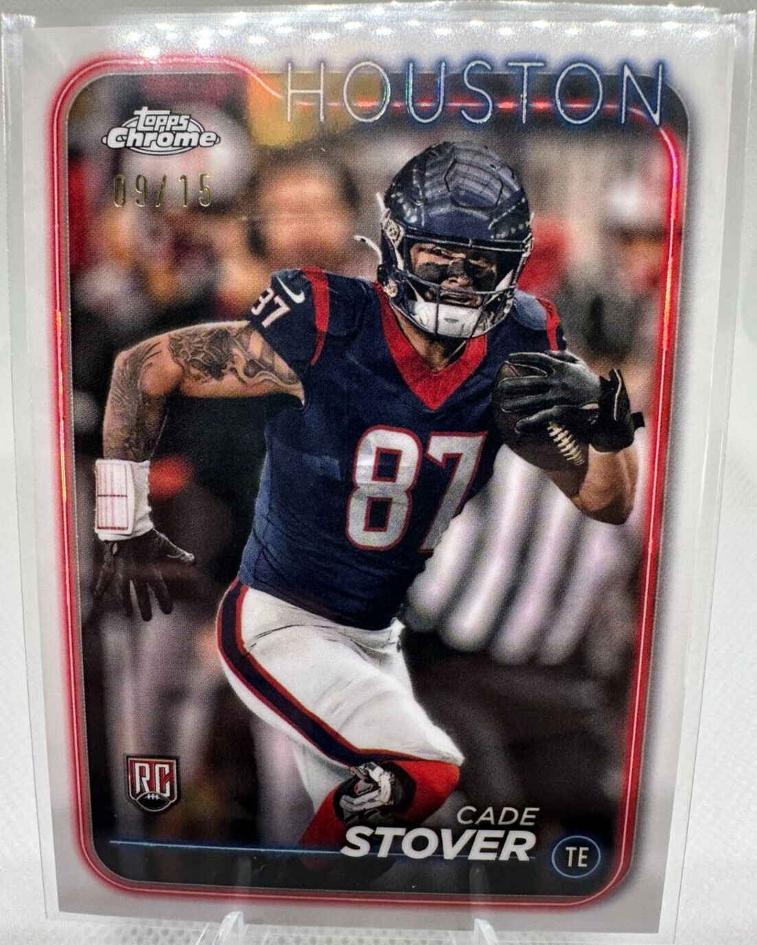 2024 Topps Chrome Sapphire CADE STOVER Rookie White Sapphire #236 9/15 Texans