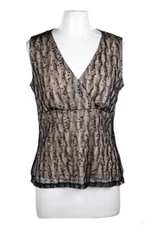 Vintage Y2K AB Studio Shirt Womens Size M Mesh Sequin Grunge Whimsigoth Witchy