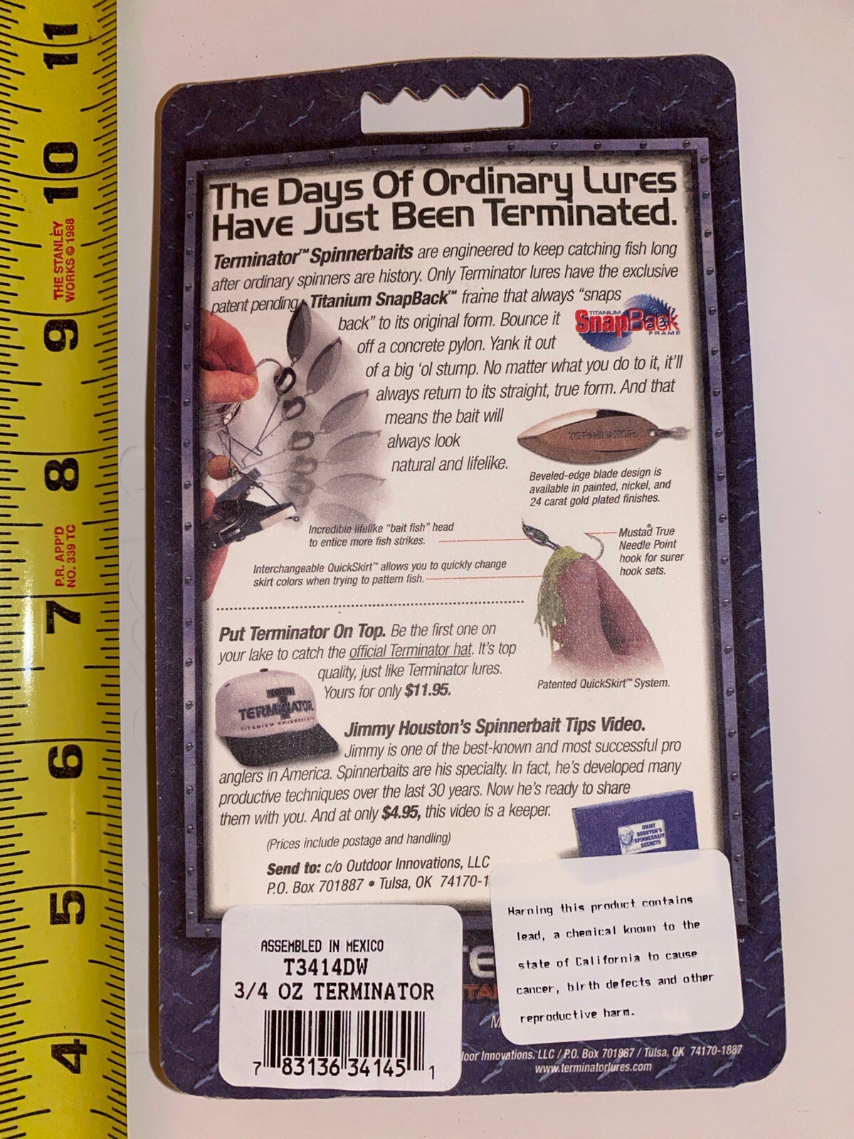 TUFF FIND CLASSIC TERMINATOR TITANIUM SPINNERBAIT FISHING LURES Discontinued NOS - Image 2